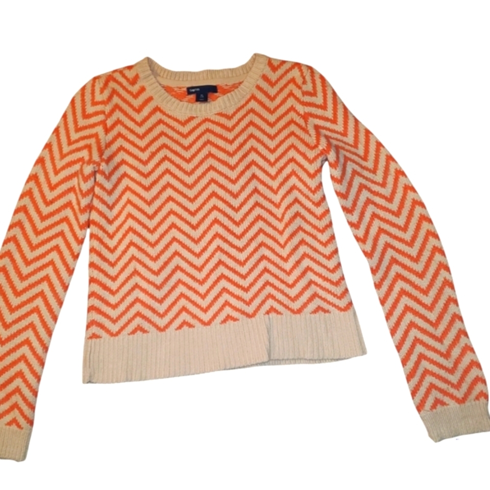 Gap Kids Orange Chevron Sweater